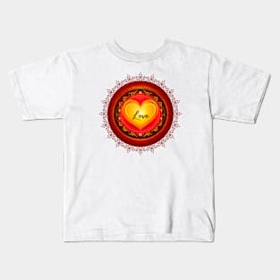 Heart Lovin' Mandala Kids T-Shirt